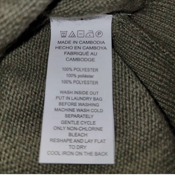 NWT‼️ Michael Kors Cream and Army Green Open Front Cardigan - Picture 2 of 7